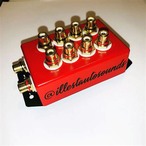 rca distribution boxes|car audio rca splitter box.